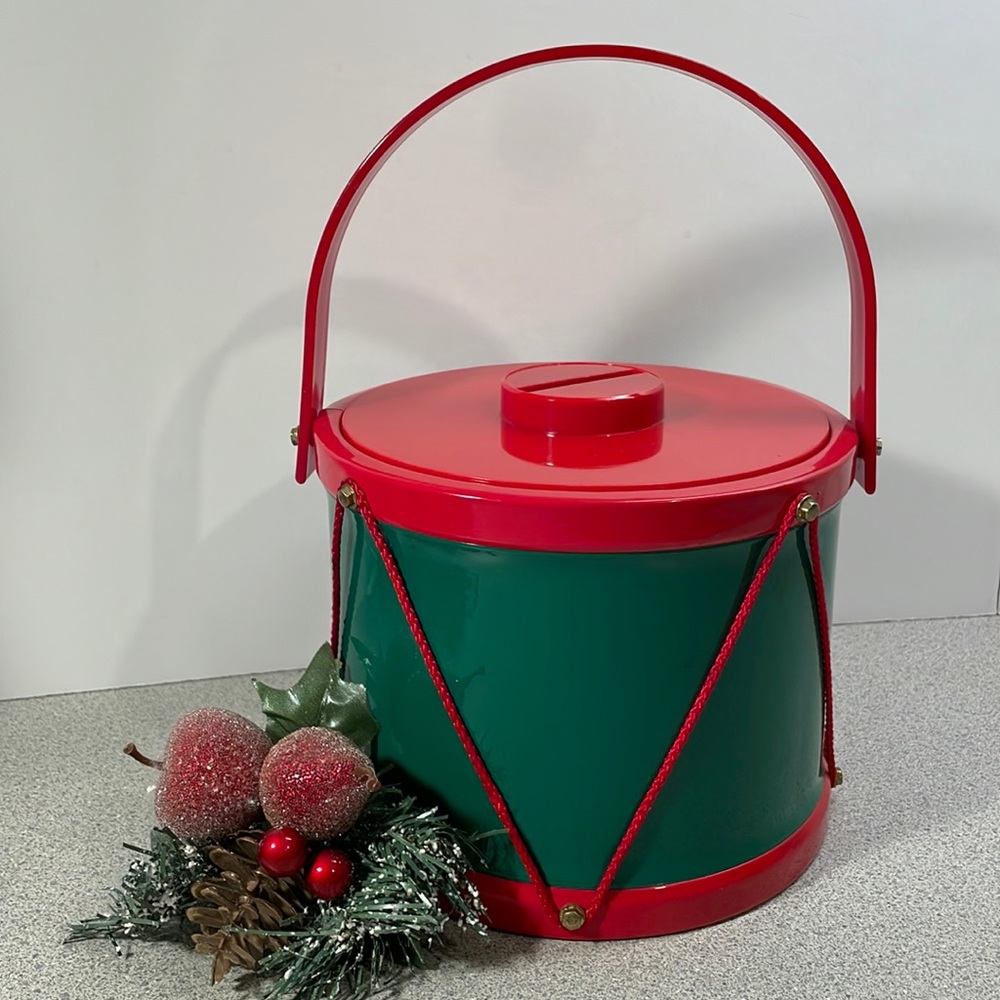 George Briard Holiday Drum Ice Bucket MCM